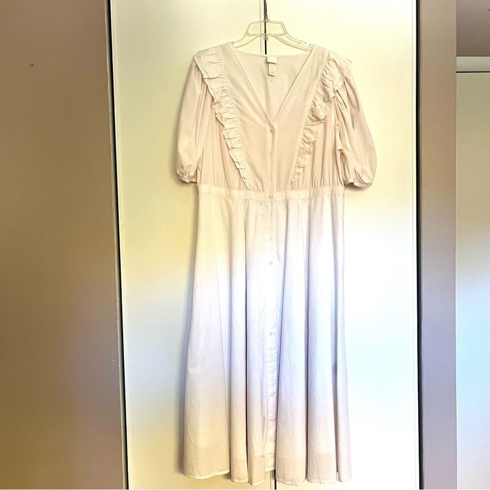 Elegant Cream Pilgrim Ruffle Dress